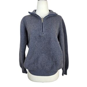 Maglificio Bartolini italian knitted wool cashmere blend  Half-Zip Sweater